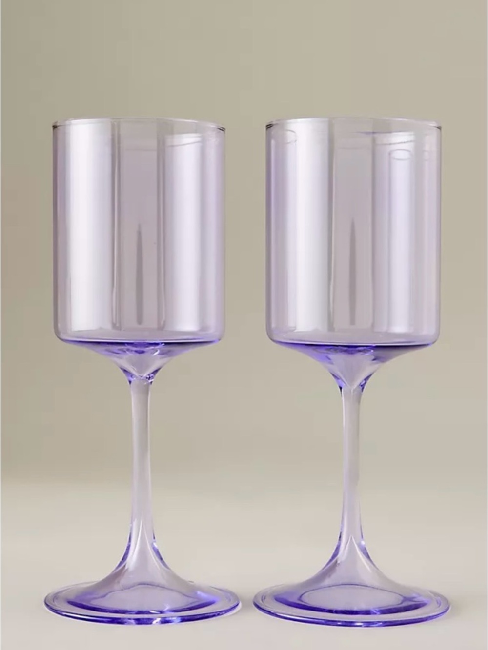 Anthropologie Morgan Wine Glasses, Set of 2 Purple Violet